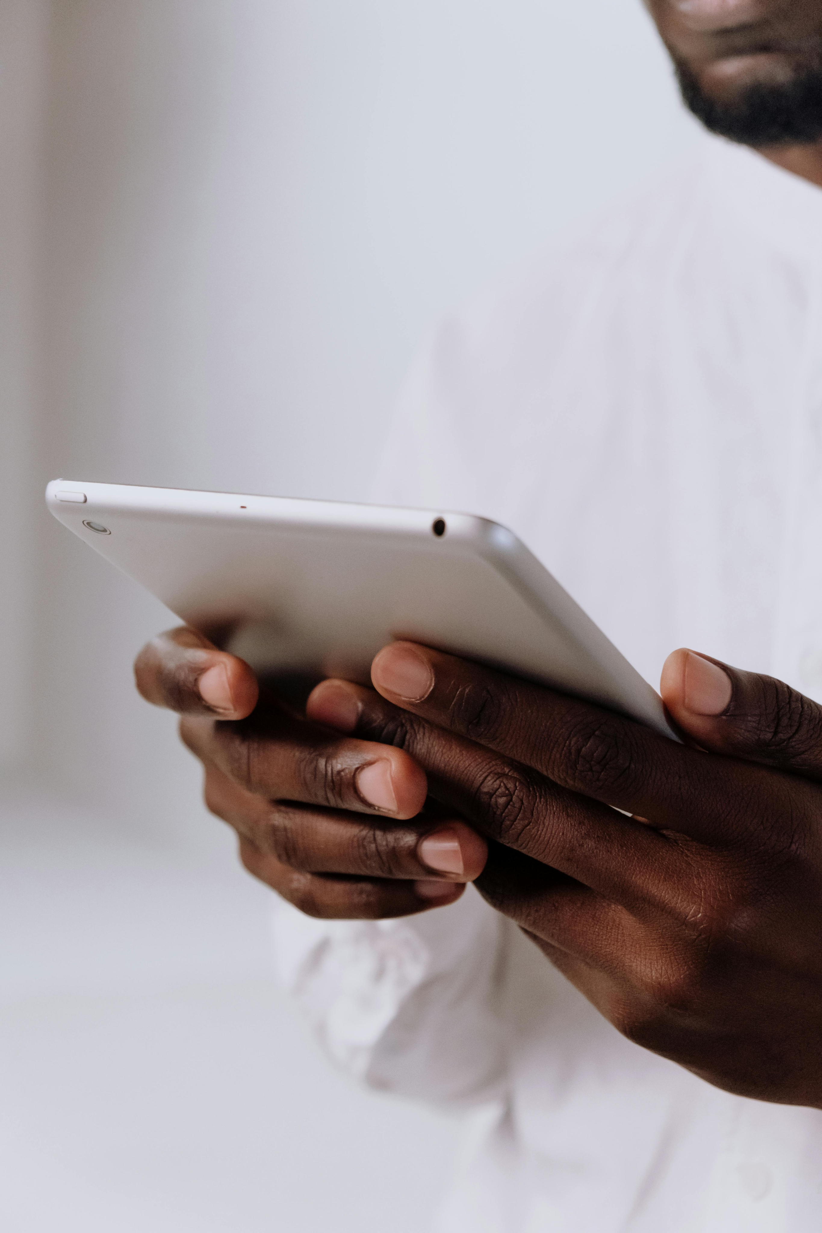 Person with tablet